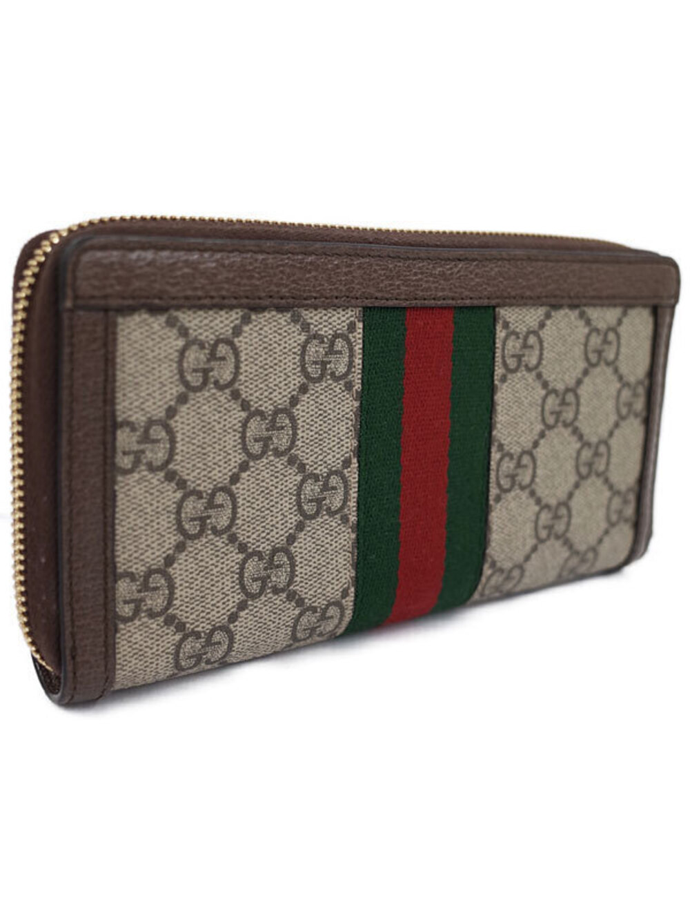 Gucci Wallet Long Zip Around Zipper GG Ophidia Round Black